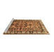 Sideview of Machine Washable Persian Brown Traditional Rug, wshtr590brn