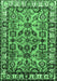 Machine Washable Persian Emerald Green Traditional Area Rugs, wshtr590emgrn