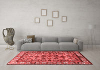 Machine Washable Persian Red Traditional Rug, wshtr590red