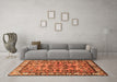 Machine Washable Persian Orange Traditional Area Rugs in a Living Room, wshtr590org