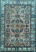 Machine Washable Persian Light Blue Traditional Rug, wshtr590lblu