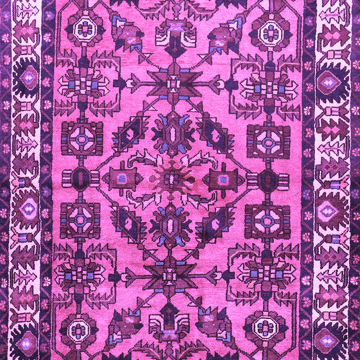 Machine Washable Persian Purple Traditional Area Rugs, wshtr590pur