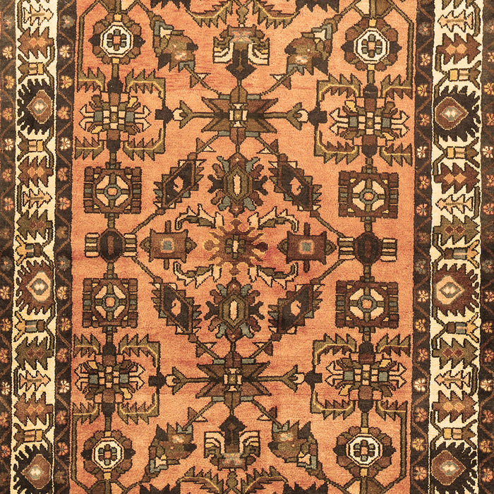 Machine Washable Persian Brown Traditional Rug, wshtr590brn