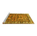 Sideview of Machine Washable Persian Yellow Traditional Rug, wshtr590yw