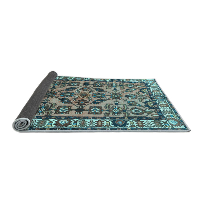 Sideview of Persian Light Blue Traditional Rug, tr590lblu