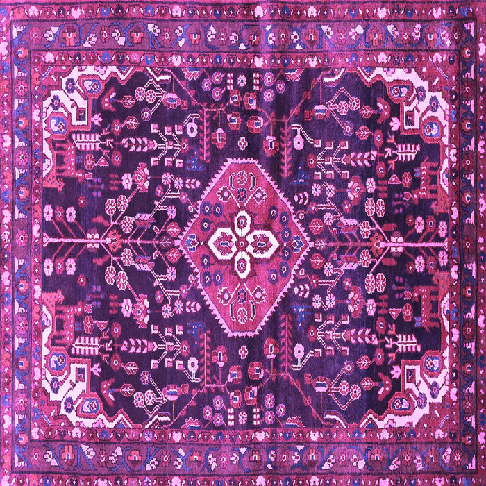 Square Persian Purple Traditional Rug, tr591pur