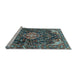 Sideview of Machine Washable Persian Light Blue Traditional Rug, wshtr591lblu