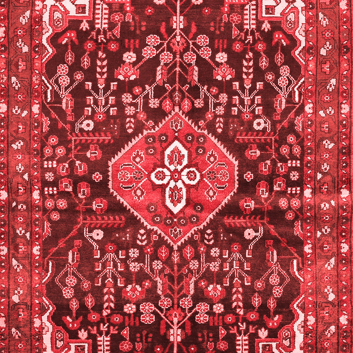 Machine Washable Persian Red Traditional Rug, wshtr591red