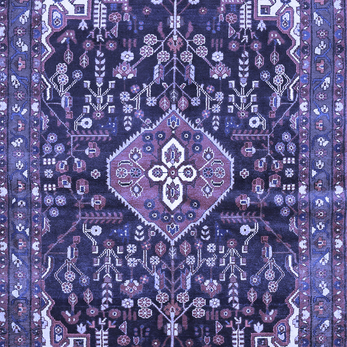 Machine Washable Persian Blue Traditional Rug, wshtr591blu