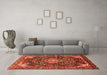 Machine Washable Persian Orange Traditional Area Rugs in a Living Room, wshtr591org