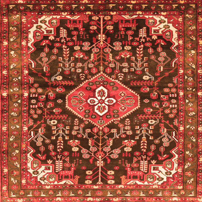 Serging Thickness of Persian Orange Traditional Rug, tr591org