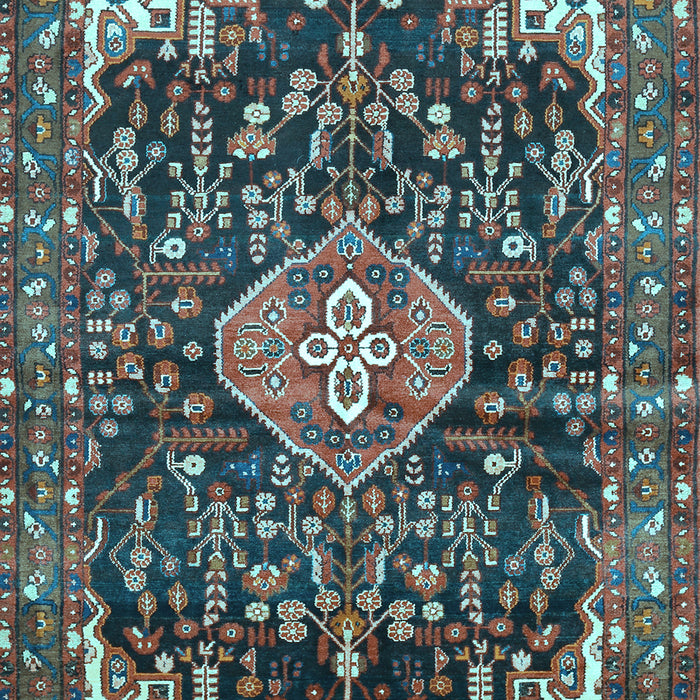 Machine Washable Persian Light Blue Traditional Rug, wshtr591lblu
