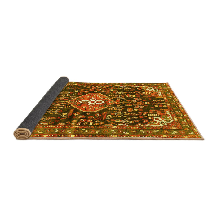Sideview of Persian Yellow Traditional Rug, tr591yw