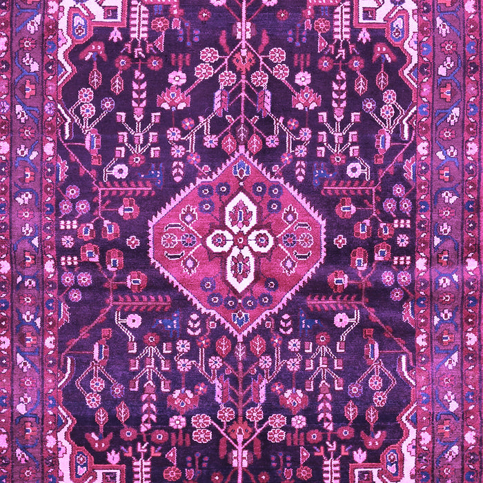 Machine Washable Persian Purple Traditional Area Rugs, wshtr591pur