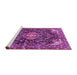 Sideview of Machine Washable Persian Purple Traditional Area Rugs, wshtr591pur