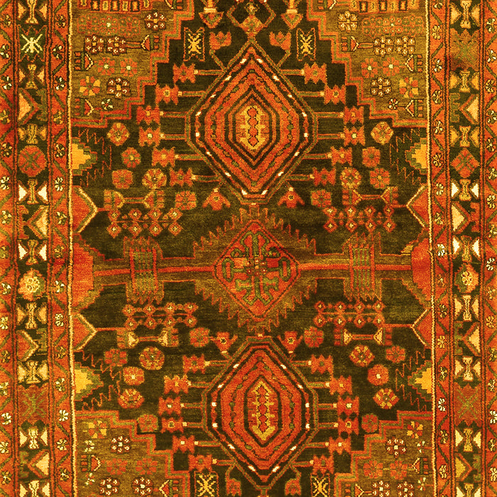 Machine Washable Persian Yellow Traditional Rug, wshtr592yw
