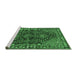 Sideview of Machine Washable Persian Emerald Green Traditional Area Rugs, wshtr592emgrn