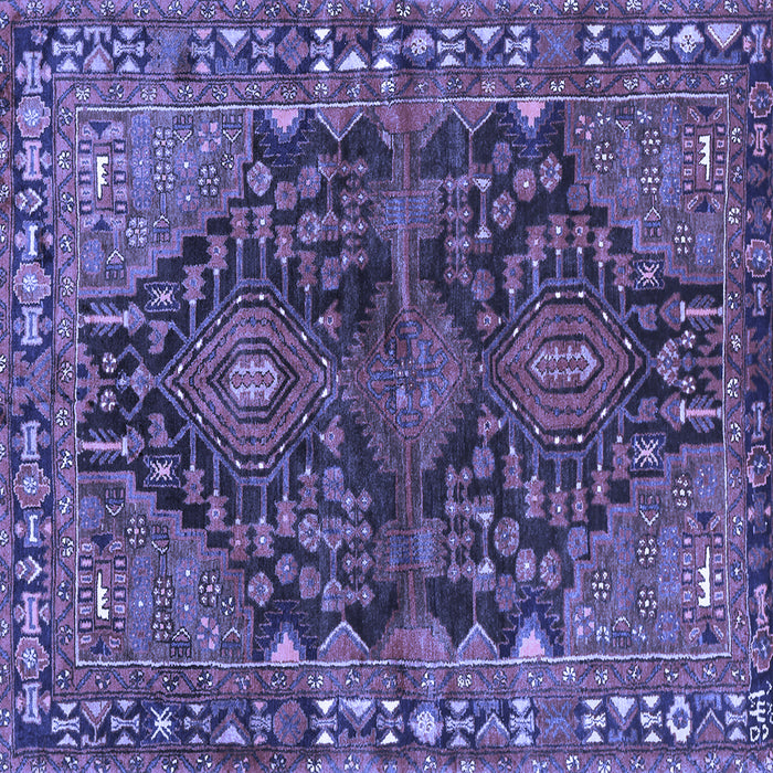 Square Persian Blue Traditional Rug, tr592blu