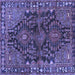 Square Persian Blue Traditional Rug, tr592blu