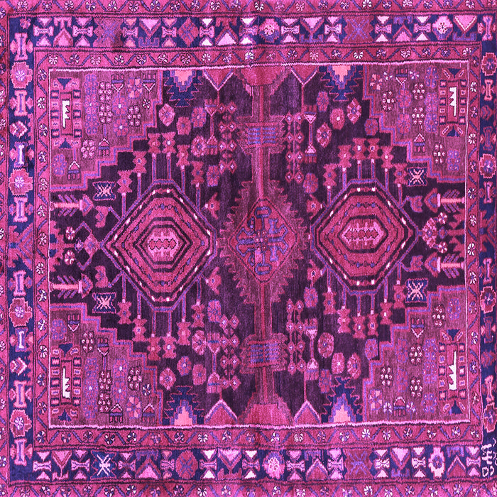 Square Persian Purple Traditional Rug, tr592pur