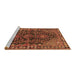 Sideview of Machine Washable Persian Brown Traditional Rug, wshtr592brn