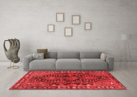 Machine Washable Persian Red Traditional Rug, wshtr592red