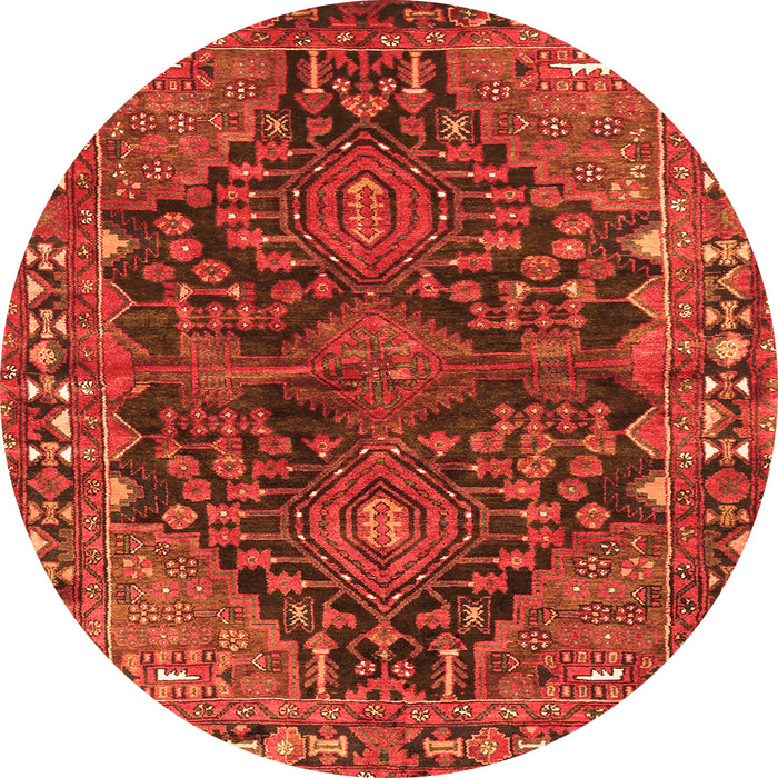 Square Persian Orange Traditional Rug, tr592org
