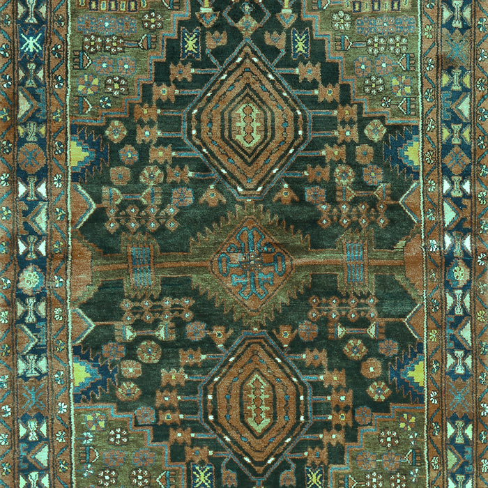 Machine Washable Persian Turquoise Traditional Area Rugs, wshtr592turq
