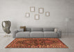 Machine Washable Persian Brown Traditional Rug in a Living Room,, wshtr592brn