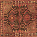 Square Persian Brown Traditional Rug, tr592brn