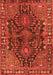 Serging Thickness of Machine Washable Persian Orange Traditional Area Rugs, wshtr592org