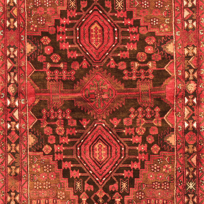 Serging Thickness of Machine Washable Persian Orange Traditional Area Rugs, wshtr592org