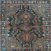 Square Machine Washable Persian Light Blue Traditional Rug, wshtr592lblu