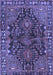 Machine Washable Persian Blue Traditional Rug, wshtr592blu