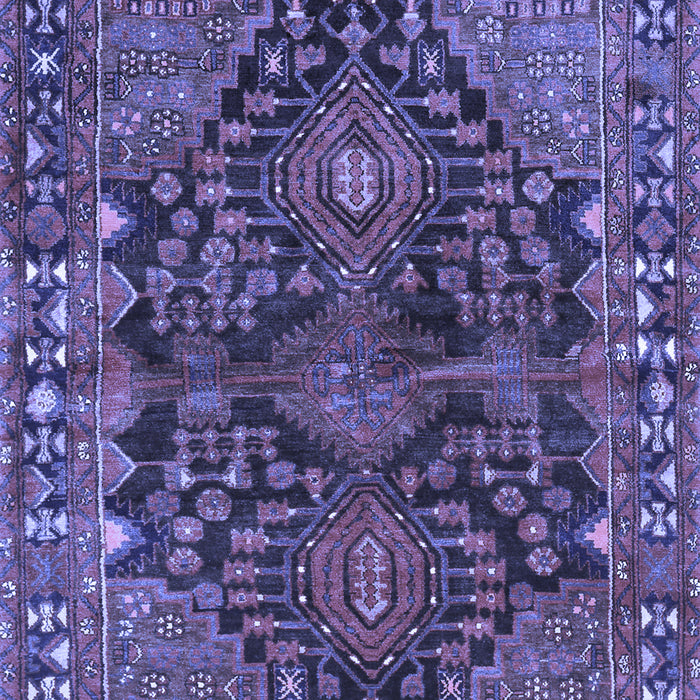 Machine Washable Persian Blue Traditional Rug, wshtr592blu