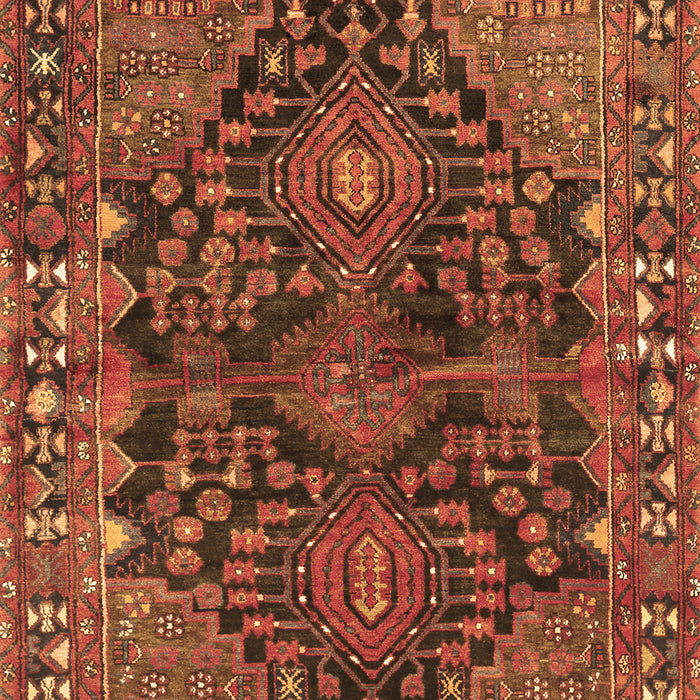 Machine Washable Persian Brown Traditional Rug, wshtr592brn