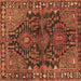 Square Machine Washable Persian Brown Traditional Rug, wshtr592brn