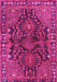 Machine Washable Persian Pink Traditional Rug, wshtr592pnk