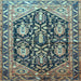 Square Machine Washable Persian Light Blue Traditional Rug, wshtr593lblu