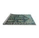 Sideview of Machine Washable Persian Light Blue Traditional Rug, wshtr593lblu