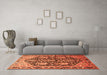 Machine Washable Persian Orange Traditional Area Rugs in a Living Room, wshtr593org