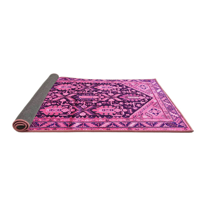 Sideview of Persian Pink Traditional Rug, tr593pnk