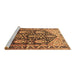 Sideview of Machine Washable Persian Brown Traditional Rug, wshtr593brn