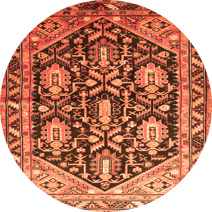 Machine Washable Persian Orange Traditional Area Rugs, wshtr593org