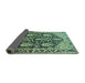 Sideview of Persian Turquoise Traditional Rug, tr593turq