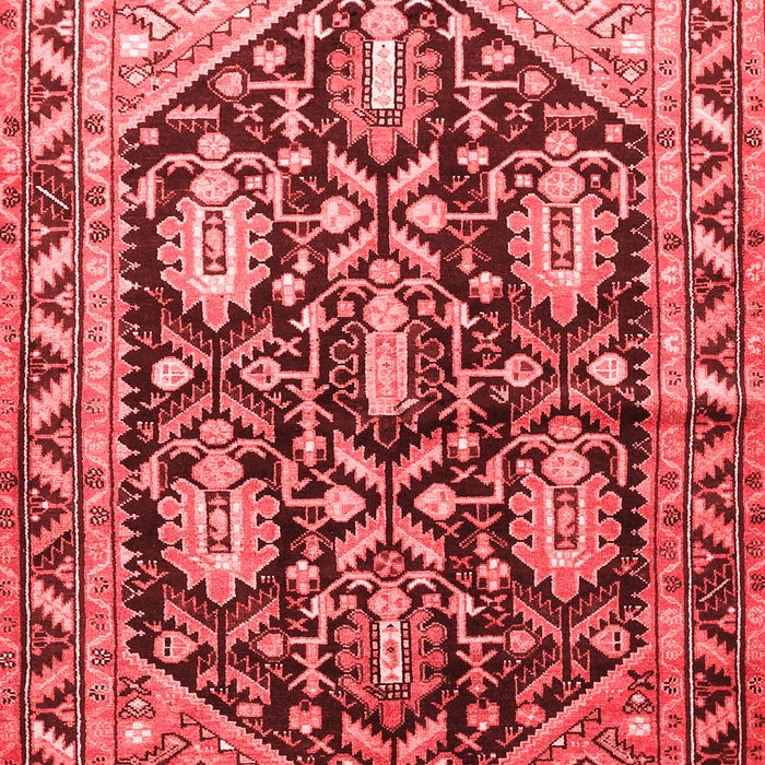 Machine Washable Persian Red Traditional Rug, wshtr593red