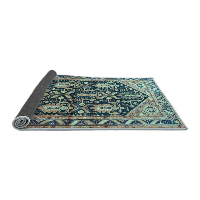 Sideview of Persian Light Blue Traditional Rug, tr593lblu