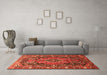 Machine Washable Persian Orange Traditional Area Rugs in a Living Room, wshtr594org