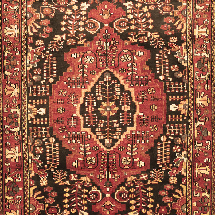 Machine Washable Persian Brown Traditional Rug, wshtr594brn