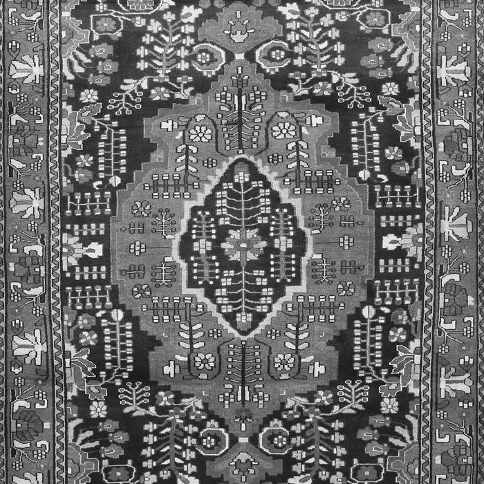 Serging Thickness of Machine Washable Persian Gray Traditional Rug, wshtr594gry